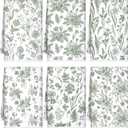 Boyiee 6 Sets Sage Green Kitchen Towels Set Vintage Floral Dish Tea Towels Absorbent Wildflower Dishtowels 24"x16" Forest Hand Wash Cloth for Farmhouse Kitchen Bathroom Housewarming Gift