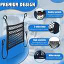 Universal Dog Car Net Barrier Sturdy Mesh, Easy Install, Breathable Design, Easy to Clean, Flexible Bungee Cords for Adjustable Fit 23"23" (Black) (3-Layer Mesh)