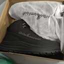 Men's Orthopedic Waterproof Hiking Boots: Comfortable Plantar Fasciitis Work Walking Running Trekking Shoes, Flat Feet Orthotic Mid Ankle Support Trail Sneakers for Foot and Heel Pain Relief (9, W1-black)