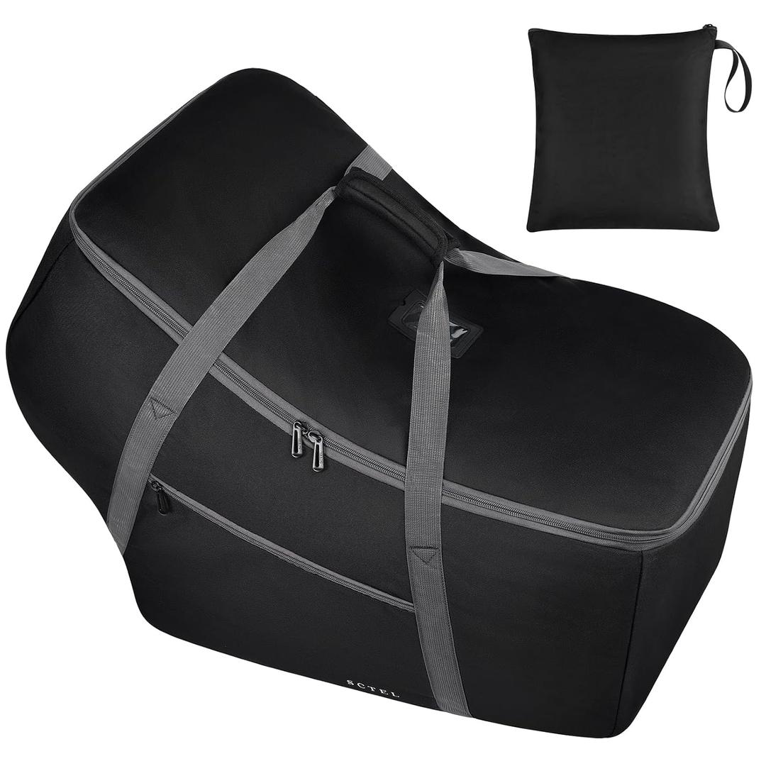 Infant Car Seat Travel Bag Fit Nuna Pipa All Model Car Seat and Base, Fit Doona Baby Stroller, Padded Car Seat Bags for Air Travel, Gate Check Bag with Side Pocket, 5 Protective Feet, Storage Bag 23.6 Inch