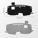 KUST Black Dash Cover for Toyota Sienna 2021-2024 2025 2026 (with HUD) (Not fit for 2026 Sienna Without HUD) Non-Slip Dashboard Cover Polyester Accessories for Sienna Custom Fit Dash Mat No Glare