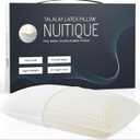 Natural Latex Sleeping Pillow, Natural Medium Firmness, for Side, Back, Stomach Sleepers 28 × 16 inches. Ergonomic Support for Side Sleepers