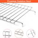 Hisencn Grill Warming Rack for Nexgrill 720-0830H, 720-0830HR Replacement Parts, 25.3" L 7.2" W Warming Upper Rack for Nexgrill Replacement Parts 5 Burner Grill, Stainless Steel Top Rack