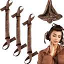 Satin Hair Curlers Set with Ribbon Rollers for Overnight Heatless Curls and Blowout Style