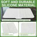 Silicone Drying Mat, 23"X17" With Built-in Drain Lip,Heat-Resistant,Eco-friendly,Hygienic Drying Pad,Leak-Proof and Non-Slip,Silicone Dish Drying Mat for Kitchen Counter or SinkWhite 23X17