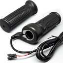 Electric Bike Full Twist Throttle Right Handle Throttle 24V 36V 48V 60V 72V with 3 pin Waterproof/SM Connector for EBike or Folding Electric Scooter