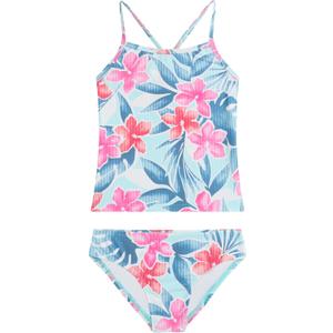 Kanu Surf Melanie Beach Sport 2pc Banded Tankini Swimsuit (6X, Amelia Pink/Denim)