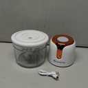 Sunfuny Cordless Food Processor, Mini Food Chopper Wireless with 5-Cup Glass Bowl, 6000mAh Battery USB-C Rechargeable Vegetable Chopper, Electric Meat Blender Garlic Grinder, Mom's Gift (Rose Gold)