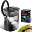 WACOOL Reptile Fogger Mister 4L No-Leak Top-Fill Water Humidifier - Digital Timer Terrarium Fogger with Adjustable Fog Volume and Silent Operation for Snake/Gecko/Gecko Tanks