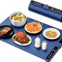 LYSXP 2025 Food Warming Mat, 15x23.6Inch 9-Level Temperature Adjustment, Multi-Functional Food Heater for Parties and Daily Use (Blue)