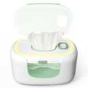 Momcozy New Baby Wipe Warmer, 100pcs Larger Capacity Wipe Dispenser, 10-Min Fast Heating with 4 Temperature Modes, Innovative Spring Design, Silicone & Top Seals,Quick Even Heating, 3-Level Nightlight