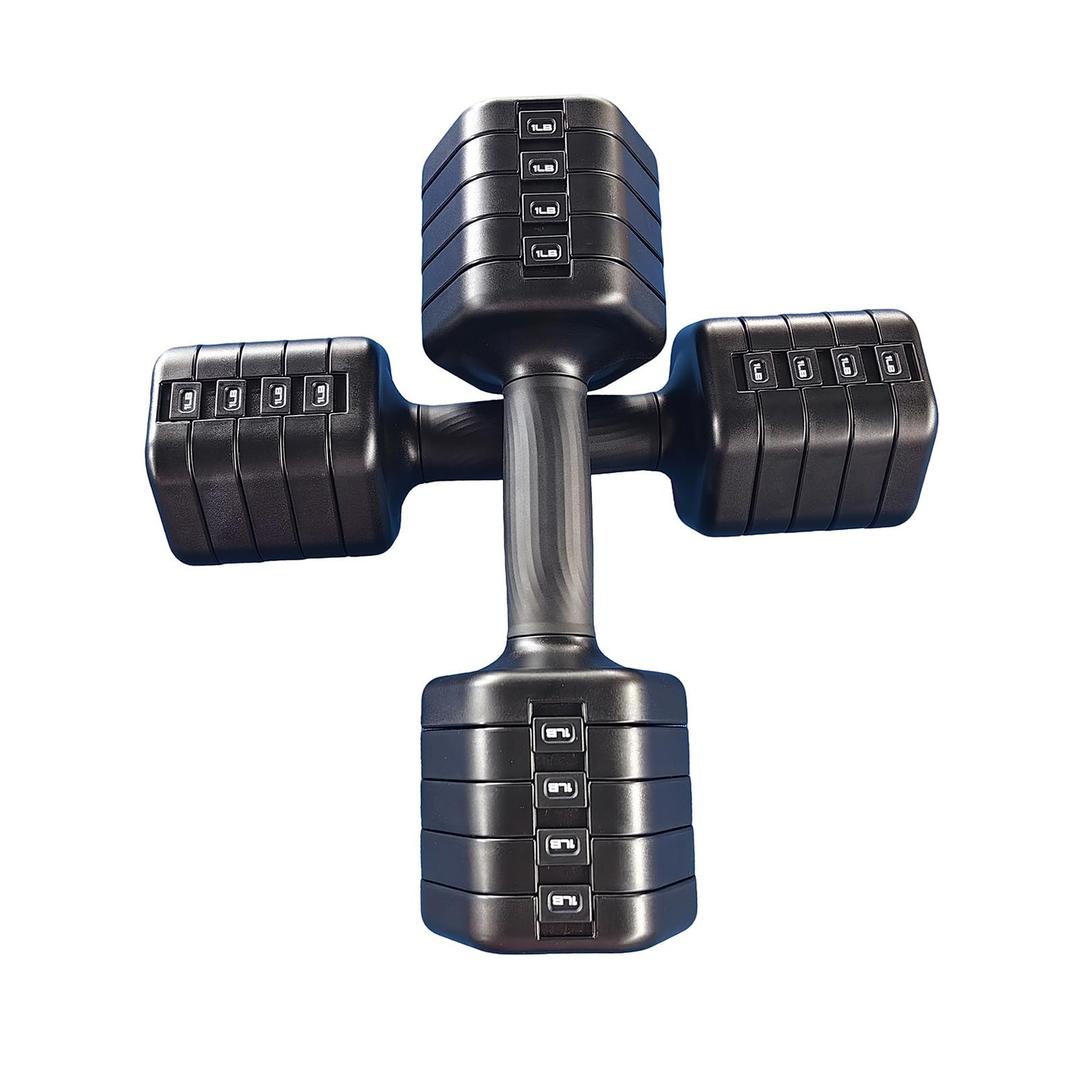20lb Quick Adjustable Dumbbell Set - 5 in 1 Weights (2/4/6/8/10 LB)