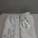 Estelar Textiler Greyish White Curtains for Bedroom 63 Inches Length Thermal Insulated Window Curtain Shades with Silver Palm Tree for Living Room, 52Wx63L, 2 Drapes