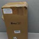 Mifoci 7.5 Inch Ivory with Gold Rim Plastic Disposable Plates Bulk Salad Dessert Appetizer Cake Plates Elegant Fancy Plastic Tableware for Party Holiday, Wedding, Catering Table Decoration(200 Pcs)