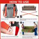Ytonet Moving Straps, Lifting Straps for Move Furniture, 2-Person Shoulder Lifting and Moving System for Appliances, Mattresses, Heavy Objects up to 800lbs, Furniture Strap Round Sling, Orange, 120 inches