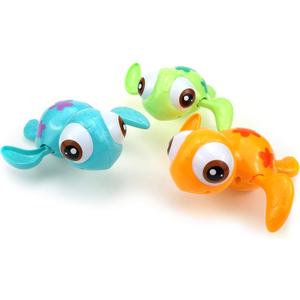 DUCKBOXX XX Wind-up Swimming Sea Turtles Bath Toy, No Battery Mold-Free Anti-Rust Interactive Montessori Toy for Kids 18M+ (3pcs) (Multicolor)