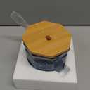 9.8oz Butter Crock for Counter with Water Line, Large Capacity French Butter Dish with Lid & Spreader, Ceramic Butter Keeper for Spreadable Soft Butter ( Blue )