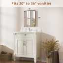 20x16 Inch Bathroom Vanity Mirror Brushed Rose Gold
