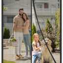 Magnetic Screen Door 36"x82"  2025 Model, 52 Powerful Magnets, Upgraded Mesh, Easy Install, Self-Sealing, Pet Tested, Tie Backs, Screen Door Mesh (Black)