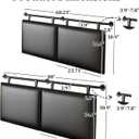 BSHOMGI King Size Headboard Wall Mount Headboard, PU Leather Head Board Only Black Hanging Head Boards, Industrial Pipe Modern Bed Backboard for Bedroom (Black, King) | PU Leather, Adjustable Height, Backboard