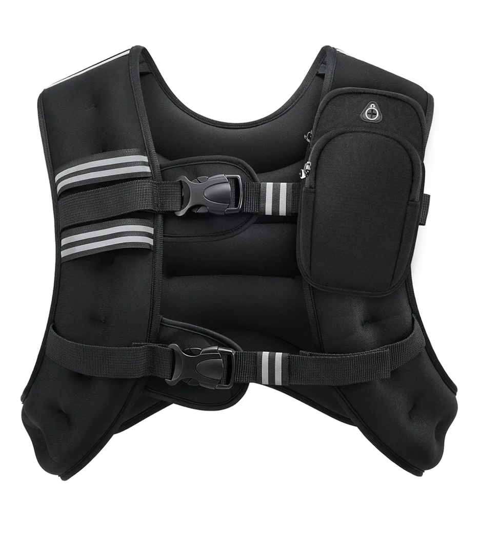 ZELUS Weighted Vest, Weight Vest with Reflective Stripe for Workout, Strength Training, Running, Fitness, Muscle Building, Weight Loss, Weightlifting