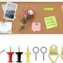 DoubleFill 12'' x 36'' Cork Bulletin Board Framed Large Wall Mounted Corkboard with Installation Kit, Push Pins for Home and Office Decor, School Message or Vision Background(White)