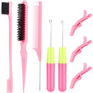 SWEET VIEW Crochet Hooks for Hair Set with 2pcs Different Size Crochet Needle, Latch Hook for Passion Twist Crochet Hair Extensions