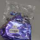 Women's Metallic Bra Tops Shiny Bralette Rave Crop Top with Metal Ring Festival Party Bikini (Large, Blue Holographic)