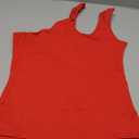 SAUNGKUAI Women's Sexy One Shoulder Sleeveless Cutout Thong Bodysuit Tank Top Body Suits V Backless Tummy Control Shapewear (Medium, Red)