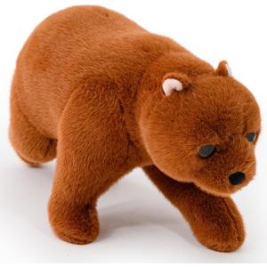Stuffed Animal Brown Bear 15.5 Inch Soft Realistic Walking Plush Bear, Cuddly Plush Bear for Kids and Adults, Durable Washable Wildlife Decor Gift for Christmas, Valentines Day, Childrens Day