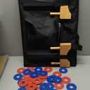 Pointyard Giant Wooden 4 in a Row Game 2.8Ft, Outdoor Jumbo Yard Game for Famlies Adults, 42 Pcs Chips & Durable Carrying Bag, Halloween Christmas Party Gifts for Kids &Adults Lovers