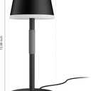 PHILIPS Hue Go Smart Portable Table Lamp, 1 Pack, Black, White and Color Ambiance LED Color-Changing Light, Smart LED Lamp For Indoor and Outdoor Use, Control with Hue App or Voice Assistant