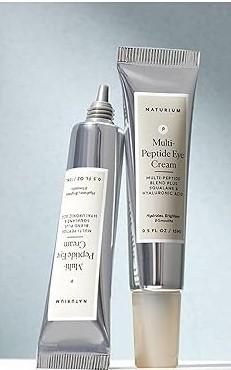 Naturium MultiPeptide Eye Cream, Smoothing & AntiAging Skincare, with Squalene & Hyaluronic Acid, 0.5 oz