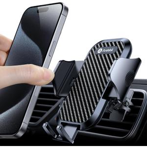 andobil Phone Holders for Your Car - Air Vent Phone Mount, Ultra-Stable Metal Clip with Anti-Shake & 360° Rotation, Universal Car Mount Fit iPhone 16/15/14/13/12 Pro Max/Android/Samsung Galaxy