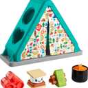 Fisher-Price Baby Developmental Toy SMore Shapes Camping Tent Block Sorting Activity for Infants Ages 6+ Months (1 count (pack of 1))