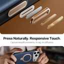 TORRAS Q3 VegSkin for iPhone 17 Pro Max Case Leather, 360 Spin Magnetic Stand, Fit for MagSafe, Camera Control, Shockproof Premium Organic Silicone Leather Phone Case for iPhone 17 Pro Max, Deep Blue