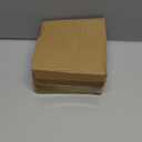 JuxYes Set of 7 Glass Coasters with Holder, Gold Elegant Cup Coasters for Coffee, Tea, - Square Brass Edge Glass Mats for Coffee Table