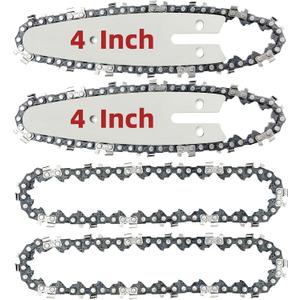 JINFFR 4 Pieces 6 Inch Chainsaw Chain, Replacement Chains for 6 Inch Cordless Electric Portable Mini Chainsaw, Chains Fit for 6" Mini Chainsaws -37 Drive Links
