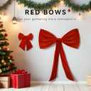 2 Piece Red Bows Girl Room Bedroom Decor Cute Birthday Cheer For Party Wall Ribbon Velvet Big Bow Decorations For Women Bridal Baby Wedding For Home Themed Party Christmas Tree Decoration Large Bows