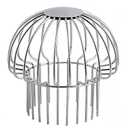 304 Stainless Steel Gutter Guard, Filter Strainer Fits for Round Downspout, Anti-Blocking Line Cap Drain Cover, Fit 4 Inch Tube