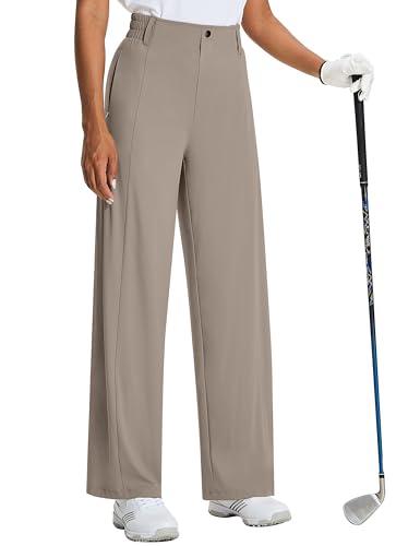 Women's Wide Leg Golf Dress Pants 27"/29"/31" Flowy Travel Work Slacks Trousers UPF 50+ Business Casual Outfits Palazzo Pants 3XL