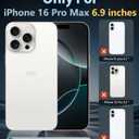 FNTCASE for iPhone 16 Pro-Max Case: Clear Magnetic Phone Cases with Screen Protector Compatible with Magsafe Slim Anti Yellowing Rugged Shockproof Protective Transparent Cell Cover (A-Clear)