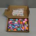 CZWZ 8 Pcs Christmas Beadable Pens, Plastic Beadable Pens with Multicolor Silicone Beads, Christmas Snowman Pine Tree Floral Hoop Deer Pens for Christmas Office School Supplies