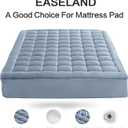 EASELAND King Size Mattress Pad Pillow Top Mattress Cover Quilted Fitted Mattress Protector 8-21" Deep Pocket Cooling Mattress Topper (78x80 Inches, Dusty Blue)
