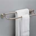 Delta Faucet Bath Accessories 138278 Greenwich 24" Double Bathroom Towel Rack, SpotShield Brushed Nickel