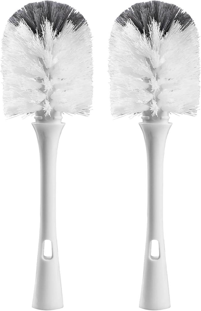 Bottle Brush Replacement Head for OXO Bottle Brush Tot Only, 2 Pack Bottle Brush Refills, Dual Bristle Design for Baby Bottles, Water Bottles, Glasswares
