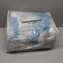 INGEROOM Washable Area Rug 8x10, Modern Abstract Thin Large Rug for Living Room Bedroom Under Dining Table Home Decor, Non Slip Low Pile Area Rug, Oceanic Pattern Navy Blue