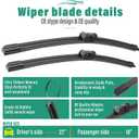 WINDSMILE Windshield Wiper Blades Replacement for GMC Canyon Chevy Colorado