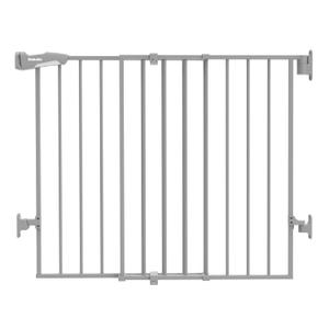 Babelio 34" Extra Tall Baby/Dog Gate with No Threshold Design Walk Thru Door, 26-43" Auto Close Safety Gate for Babies, Elders and Pets, Fits Doorways, Stairs, and Entryways, Grey