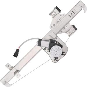 Obaee 741-389 Rear Right Passenger Side Window Lift Regulator with Motor Compatible with 2007-2013 Chevy Silverado/GMC Sierra 1500/2500HD/3500HD Extended Cab Pickup